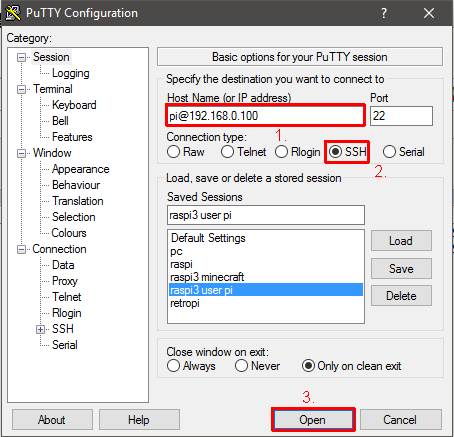  putty-Dialog