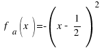 ~f_a(x)= - (x- ~{1 / 2} )^2