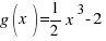 g(x) = 1/2 x^3 - 2