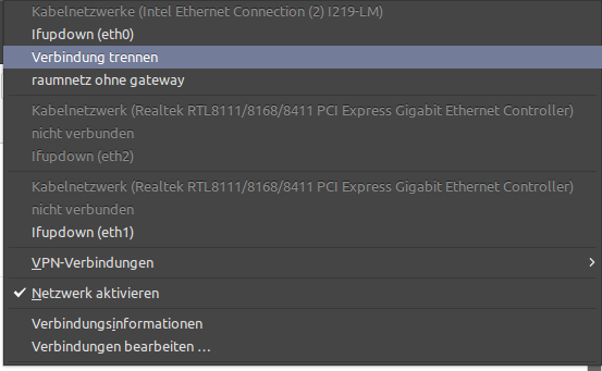  Network-Manager Rechtsklick