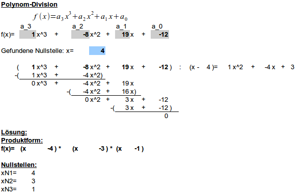  Polynomdivision 3. Grades