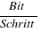 Bit/Schritt